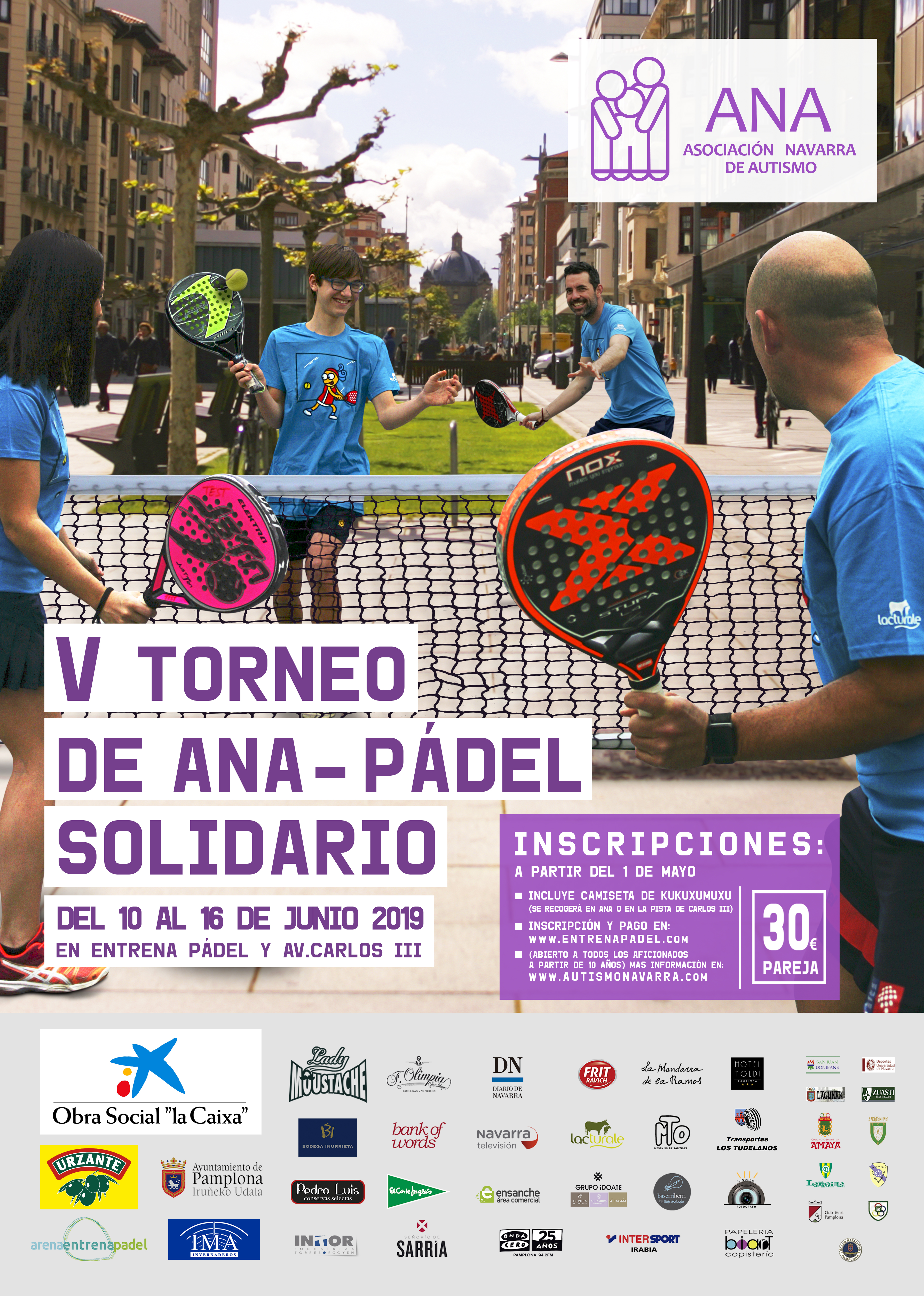 Colaboramos con el torneo de Padel de la Asociación Navarra de Autismo